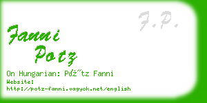 fanni potz business card